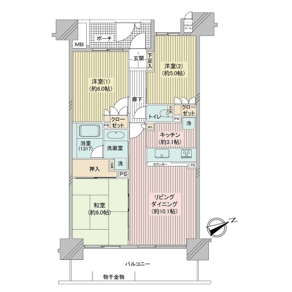 オーチャードプラザ 間取図