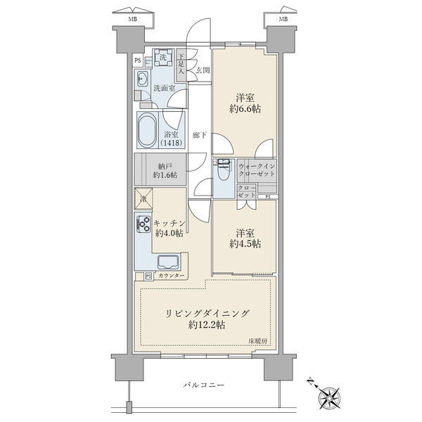 プレミスト稲毛海岸 間取図