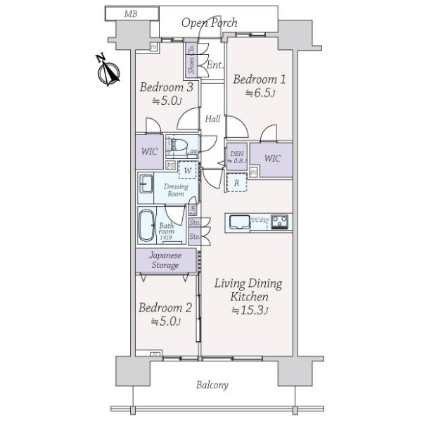 プラウド市川 間取図