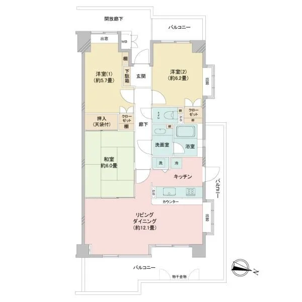 ソルシェ横浜西谷 間取図