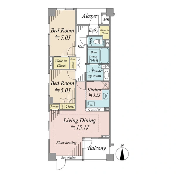 グランスイート横濱山手 間取図