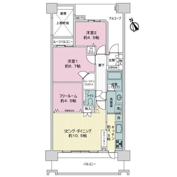 ライオンズマンション西船橋シティ 間取図