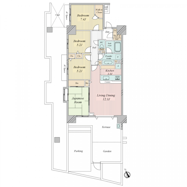 ライオンズマンション町屋アクアステージ 間取図