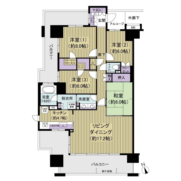 ユトリシア参番街 間取図