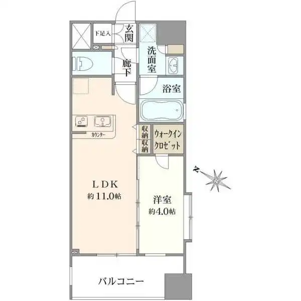 シティインデックス新宿若松町 間取図