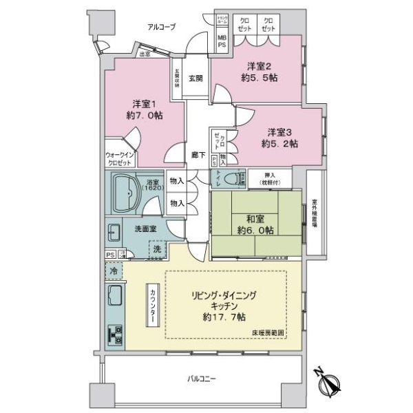 ライオンズ多摩境ステーションレジデンス 間取図