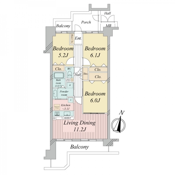 エステ・シティ船橋四番館 間取図