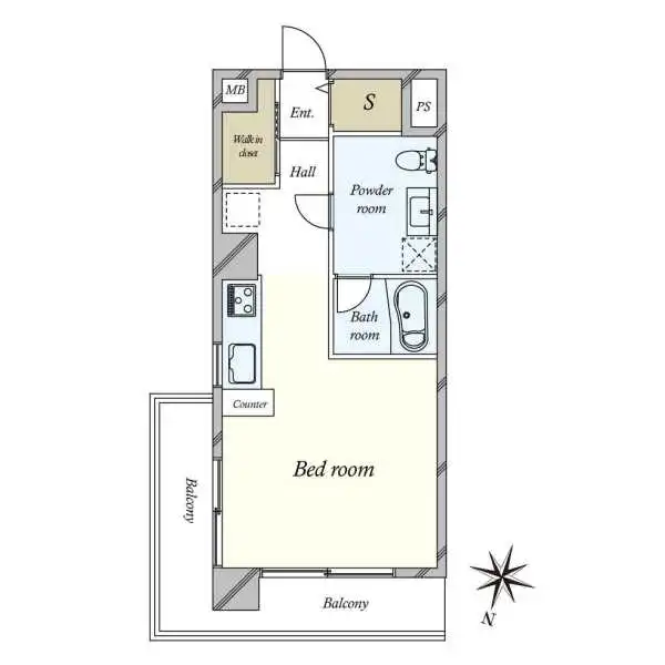 赤坂コーポ 間取図