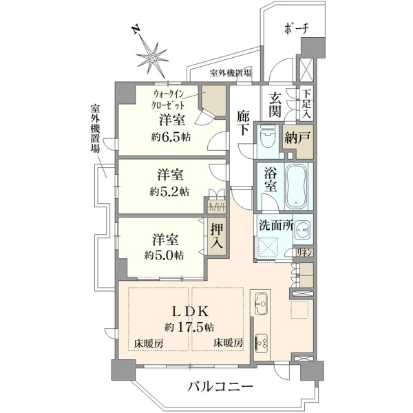 プラウド氷川台 間取図