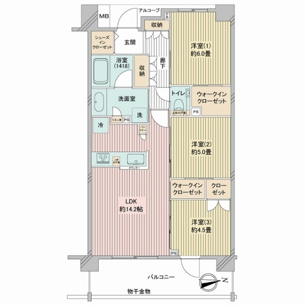 エクセレントシティ浦安ＸＩ 間取図