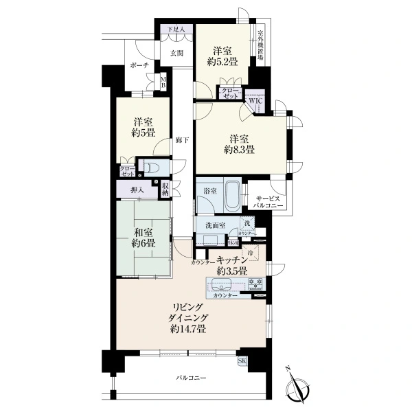 アクシア八王子ピュアマークス 間取図