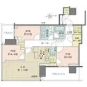 パークシティ中央湊ザ タワー 3LDK＋WIC＋SIC＋S（納戸）＋TR（トランクルーム）