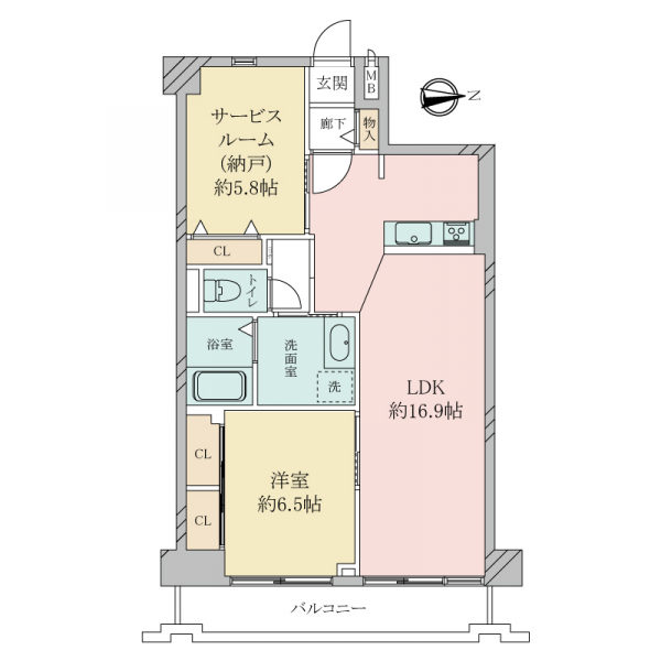 朝日プラザ末吉橋 間取図