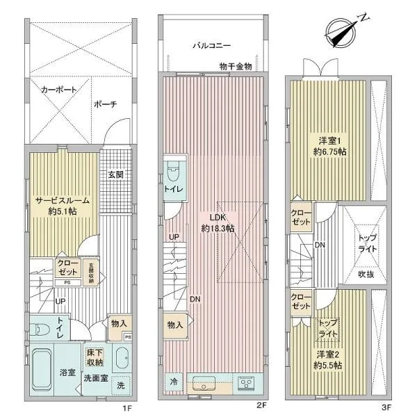 北区中里３丁目 間取図