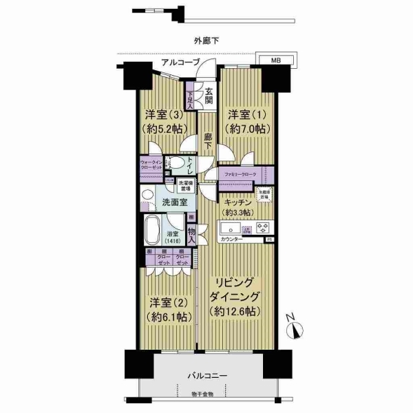 ユトリシア四番街 間取図