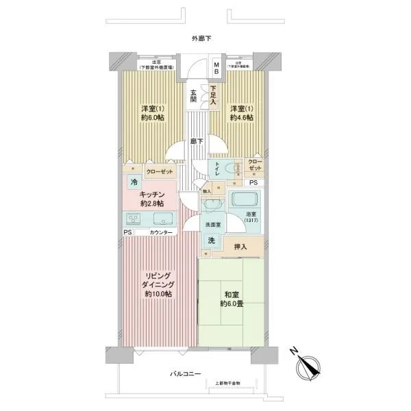 ベルポート朝霞本町 南西向き日当たり良好のお部屋