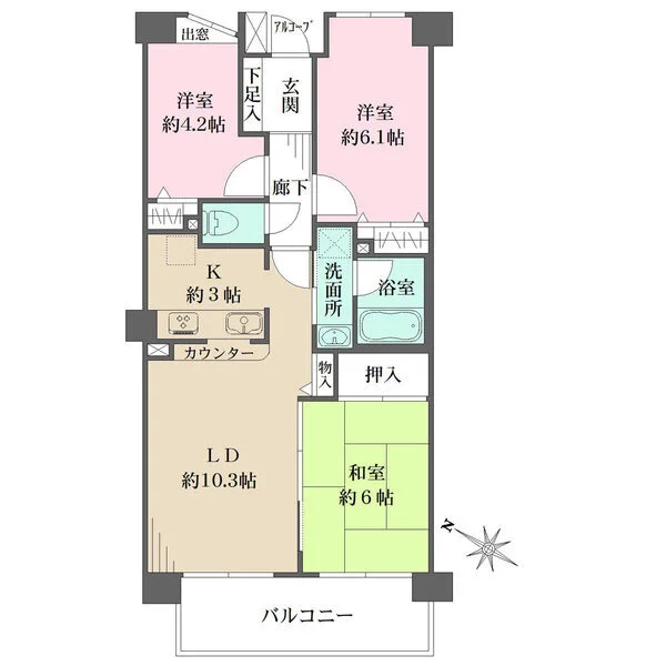 コスモ大宮プレステージ 間取図