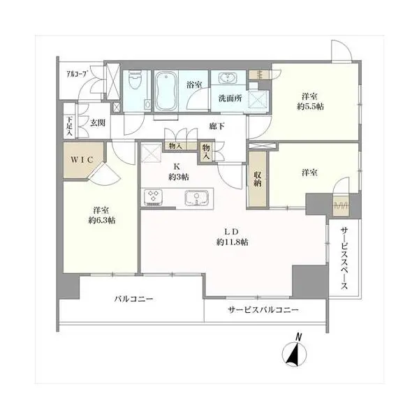 ジオ碑文谷一丁目 間取図