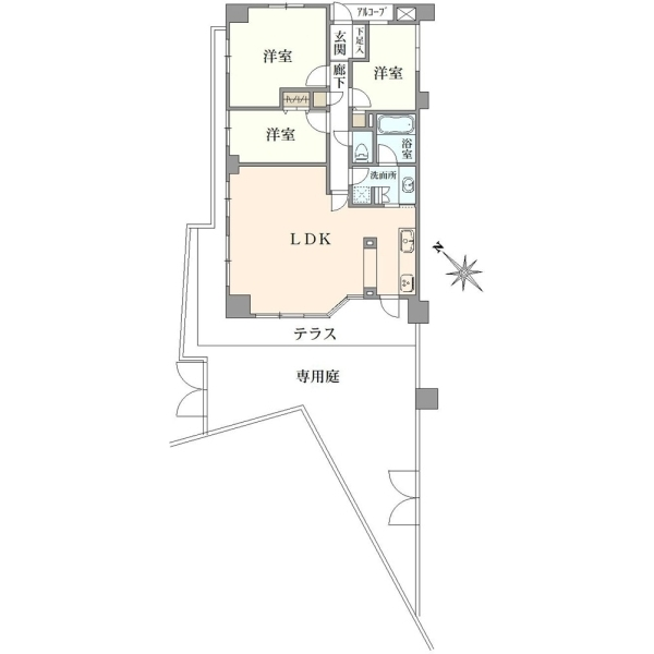 ランドシティ立川多摩川テラスガーデンコート 間取図