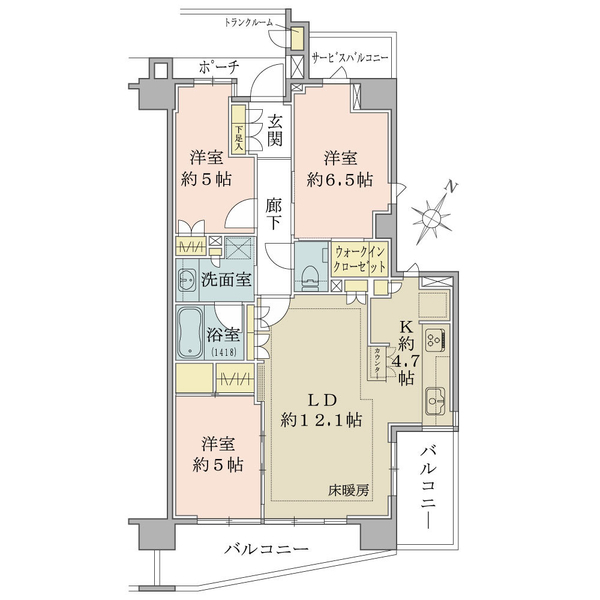 ブリリア仙川ザレジデンス 間取図