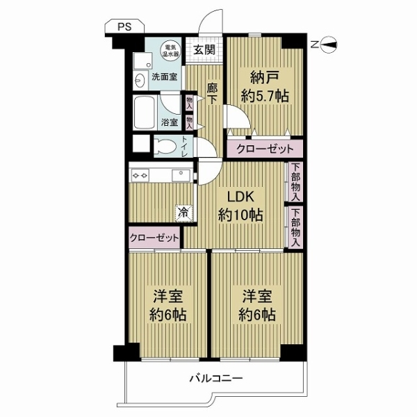 東大阪スカイハイツ 間取図