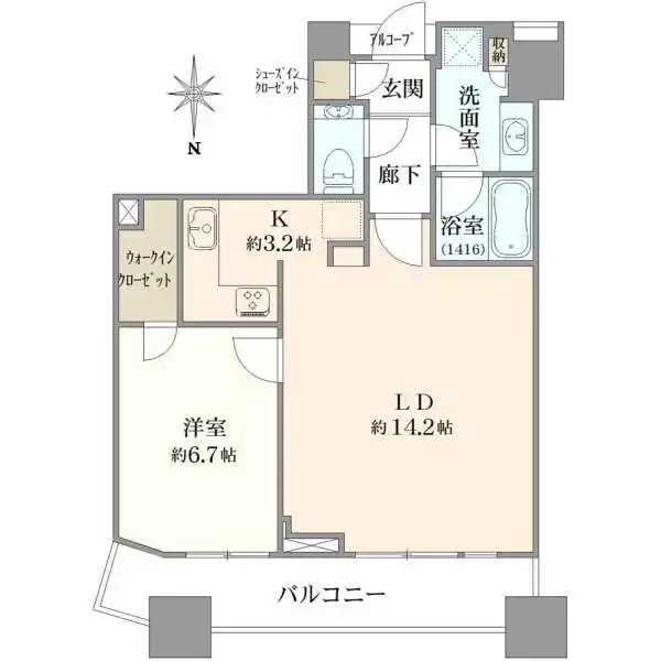 コンシェリア西新宿ＴＯＷＥＲ’Ｓ　ＷＥＳＴ 間取図