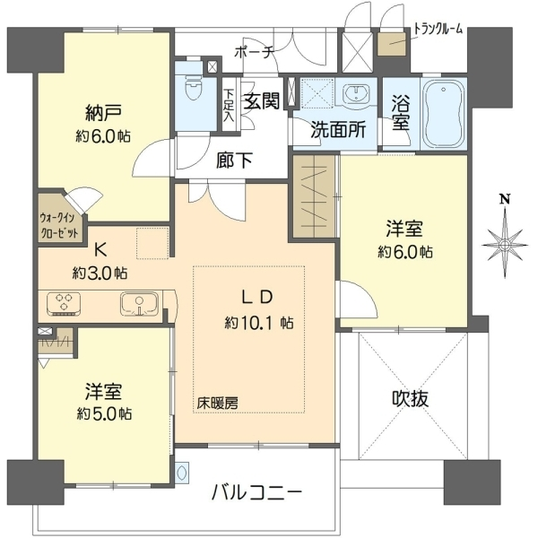 エステムコート谷町六丁目ＩＩアクティーネ 間取図