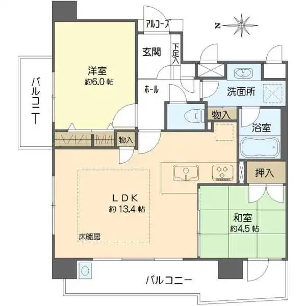 プレステージ北大阪ブライトスクエア 間取図