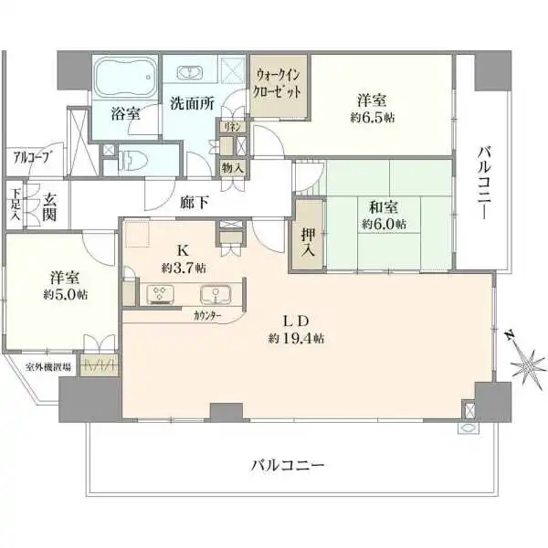パークホームズ西船橋ステーションフロント 間取図