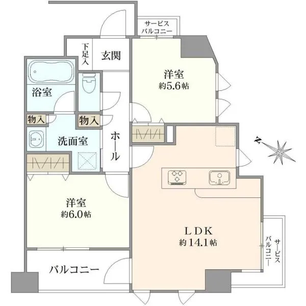 プラグレス王子 間取図
