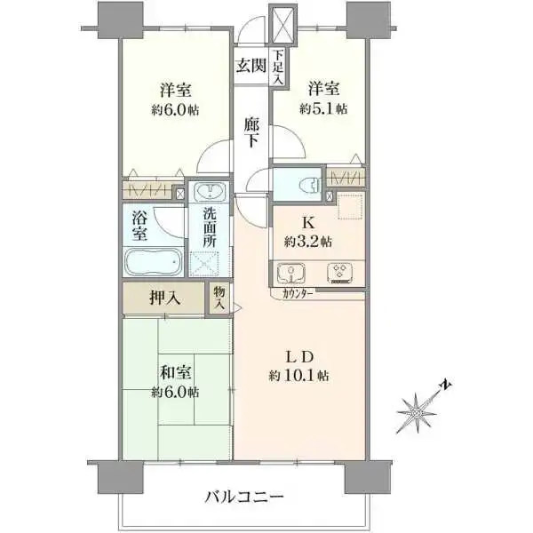ライオンズマンション柏第２ 間取図