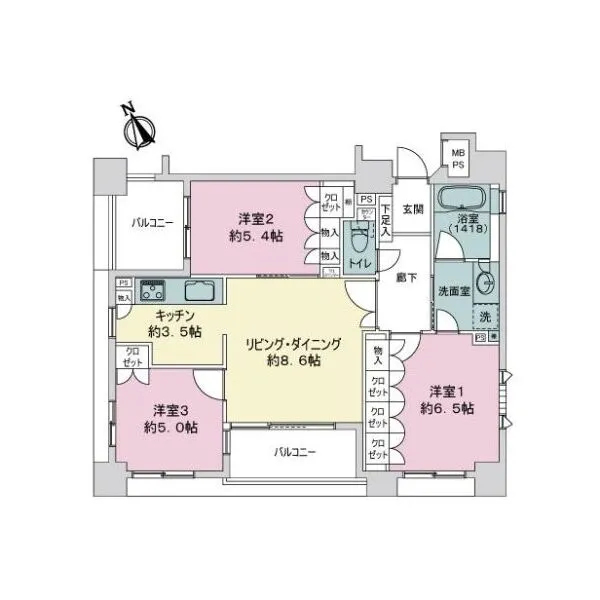 クリオ蔵前壱番館 間取図