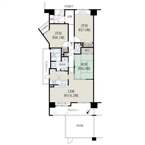 ローレルコート城北公園通り2番館 間取図