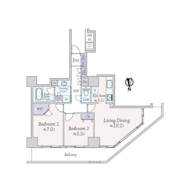 ライオンズタワー大島 間取図