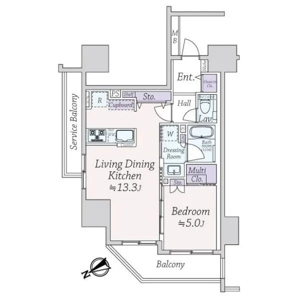 エクセレントシティ本八幡駅前サザンライズ 間取図
