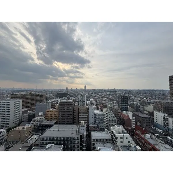 エクセレントシティ本八幡駅前サザンライズ 西側バルコニーからの眺望（永続的に保証されません）