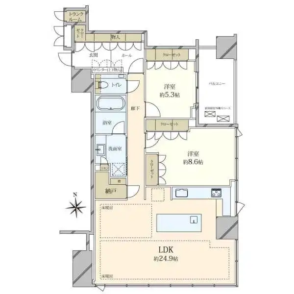 ザ・レジデンス三田 間取図