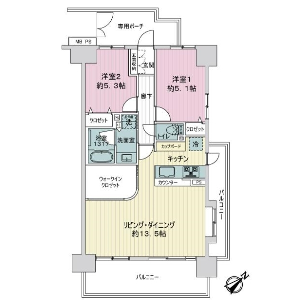 ライオンズステーションプラザ元住吉 間取図