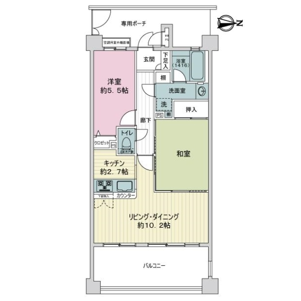 ライオンズガーデン武蔵小杉 間取図