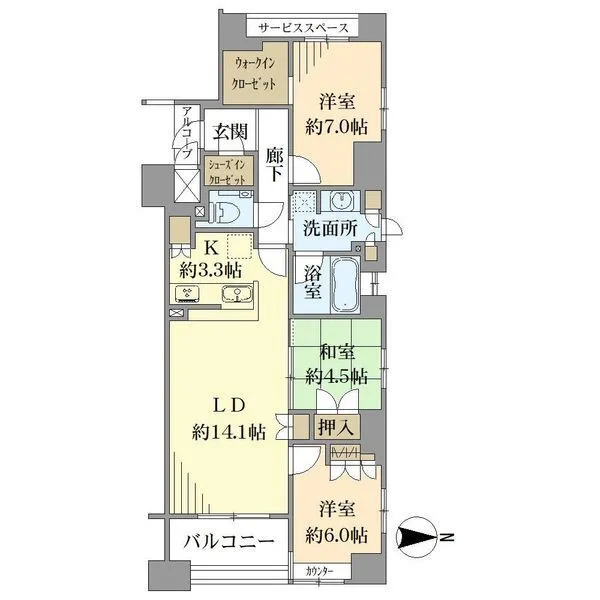 ジオグランデ寺町御池 間取図