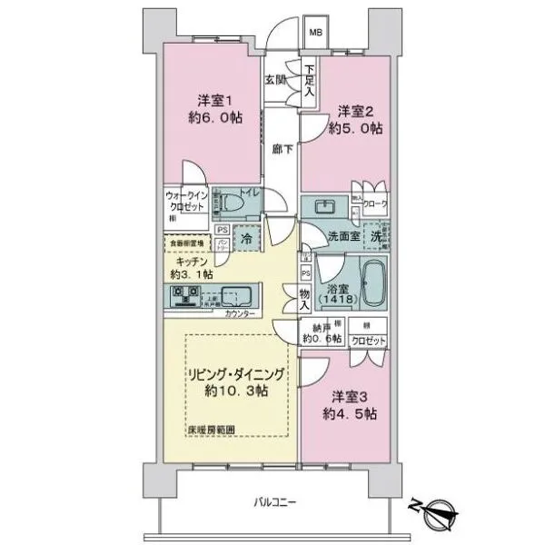 パークホームズ阿佐ヶ谷 間取図