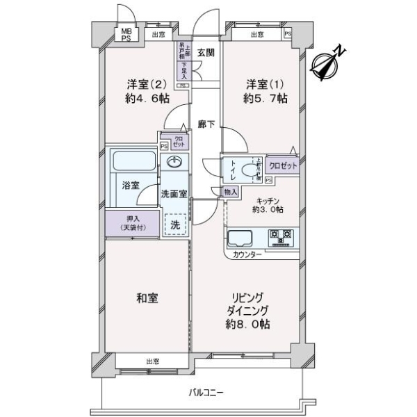 ライオンズヒルズ柿生 間取図