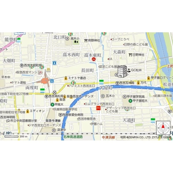 ジオ西宮北口瓦林町 現地案内図