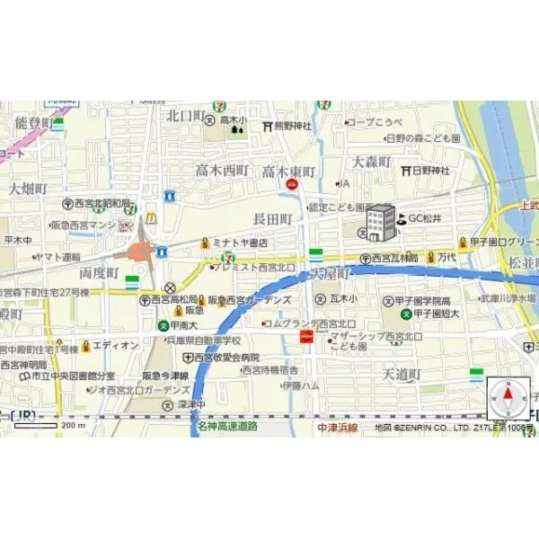 ジオ西宮北口瓦林町 現地案内図