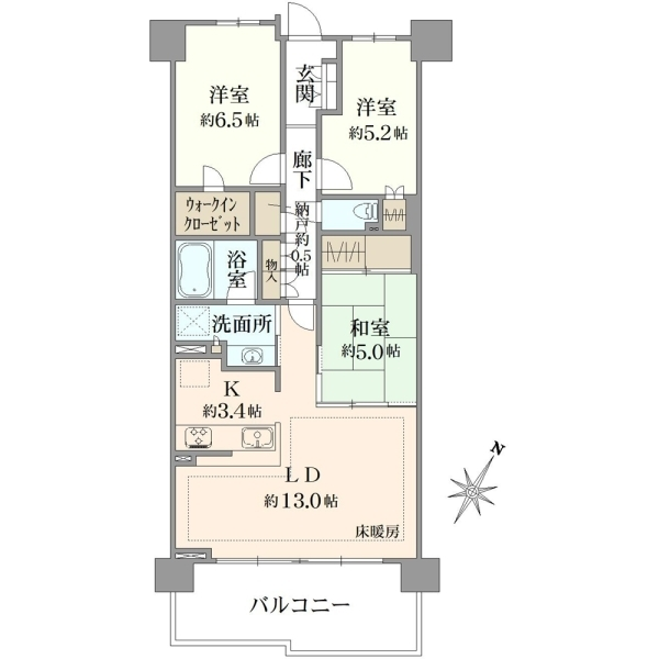 オハナ東川口 間取図