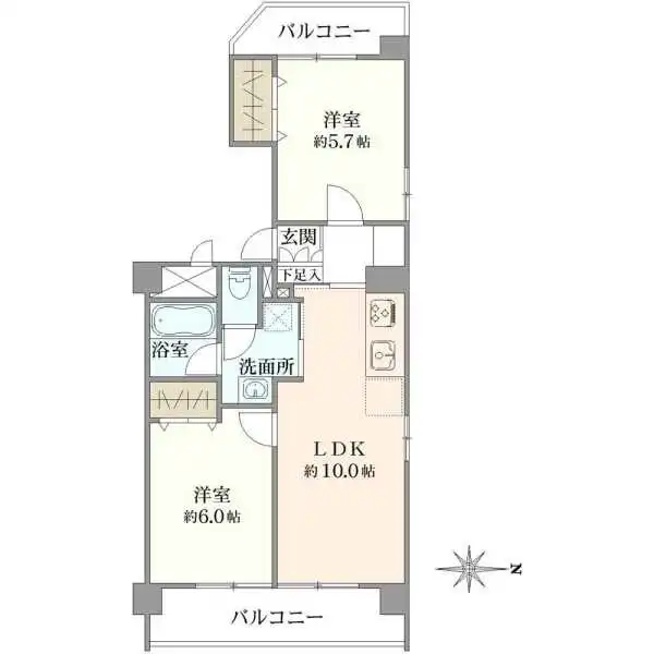 トーア東尾久マンション 間取図