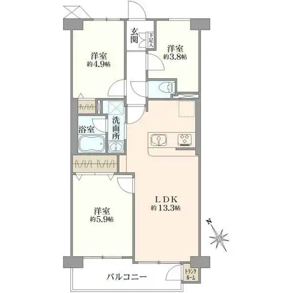 コスモ町屋 間取図