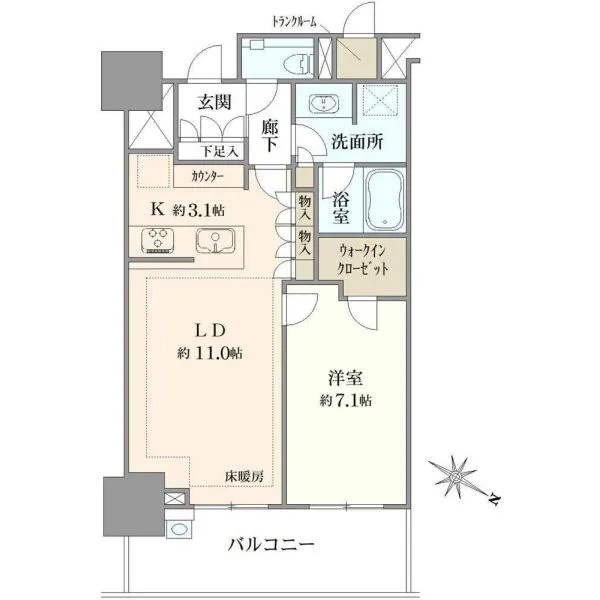 ブランズ横浜 間取図