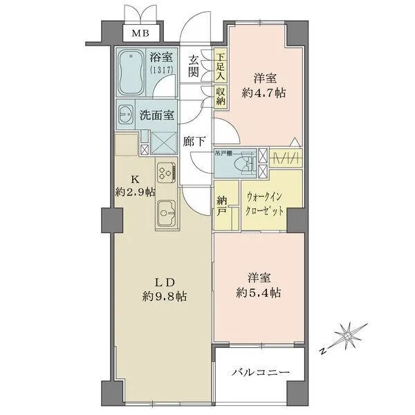 ヴィラージュ白山 間取図