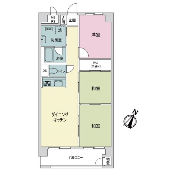 東建金町マンション 間取図